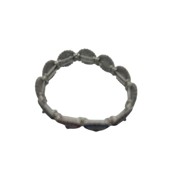 Bohemian Flower Bed Multi Color Floral Stretch Bracelet Pink Purple Blue Green - Picture 4 of 5